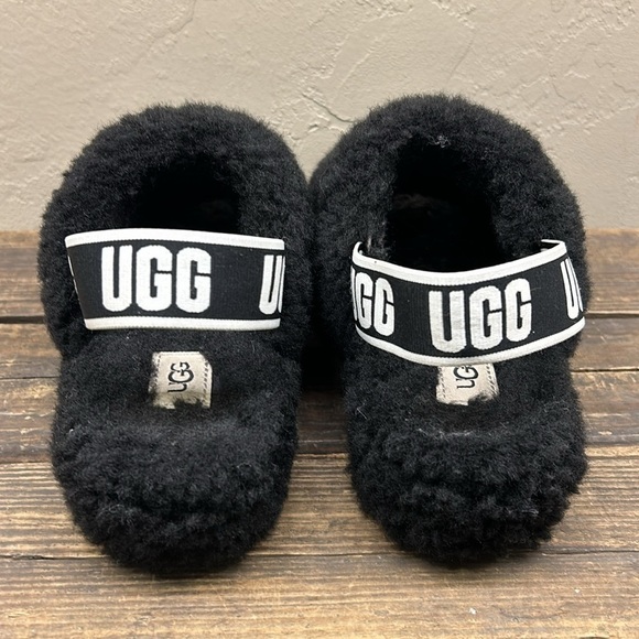 UGG Fluff Yeah Slide Flatform Slippers Sandals Black Size 6 - Picture 6 of 9